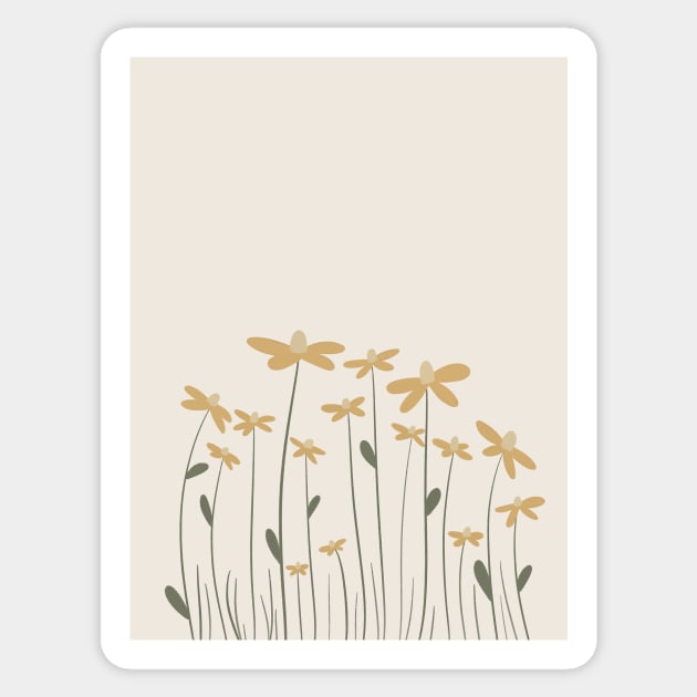 Marguerite Daisy Illustration - dainty flower drawing Sticker by mckhowdesign